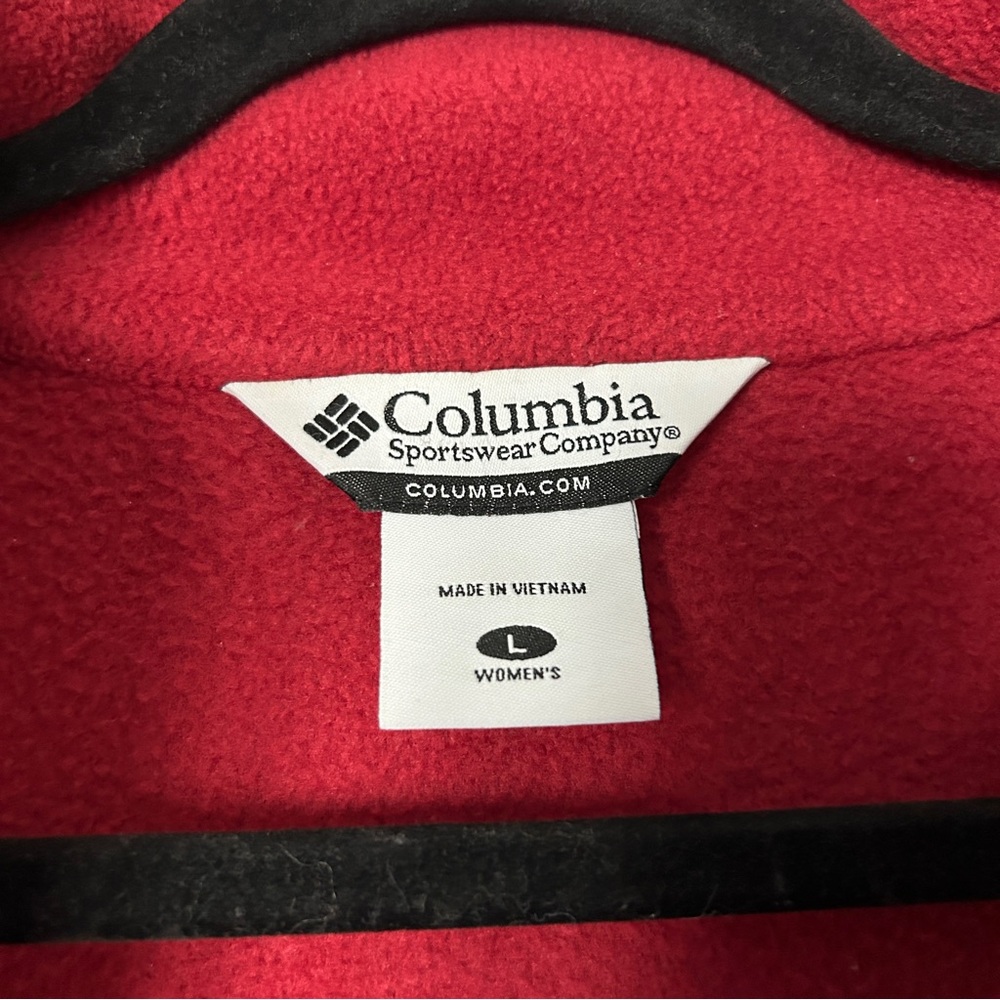 Columbia women’s red fleece vest - Picture 4 of 9
